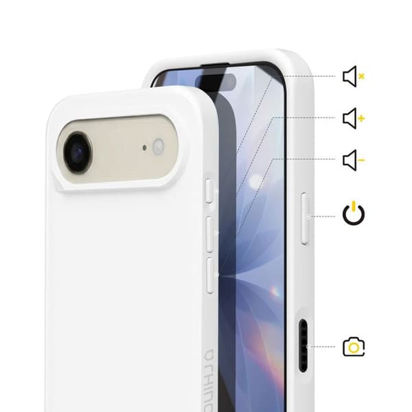 iPhone Air-fodral Modell SolidX Stötsäker 3,5 m certifierad MIL-STD 810G Rhinoshield Vit Vit