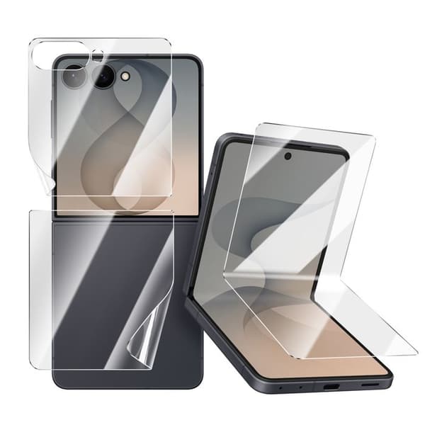 Skärmskydd för Galaxy Z Flip 8 Hydrogel Extern / Intern / Transparent Baksida Vit