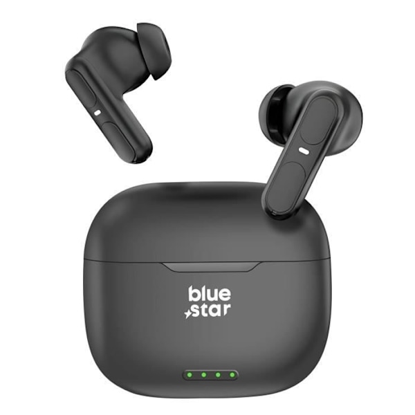Trådløse høretelefoner med touchkontrol og opladningsetui med håndledsrem Blue Star Sort Svart