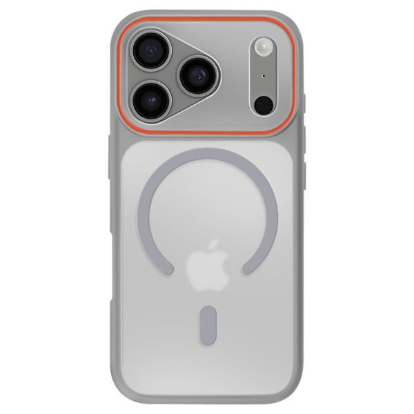 MagSafe-cover til iPhone 17 Pro Max Bi-materiale Beskyttelse Hård Bagside Grå Grå