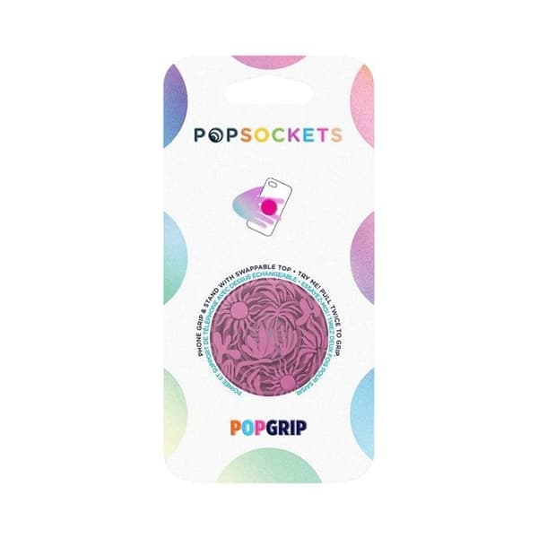 Support Smartphone PopGrip Klæbende med Stand og Selfie PopSockets Rosa Ros