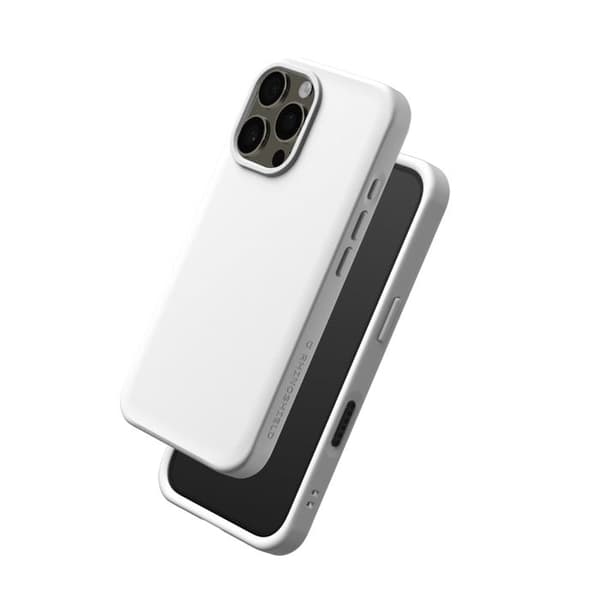 Skydd för iPhone 16 Pro Max Modell SolidX Stötsäker kompatibel med trådlös laddning Rhinoshield Vit Vit