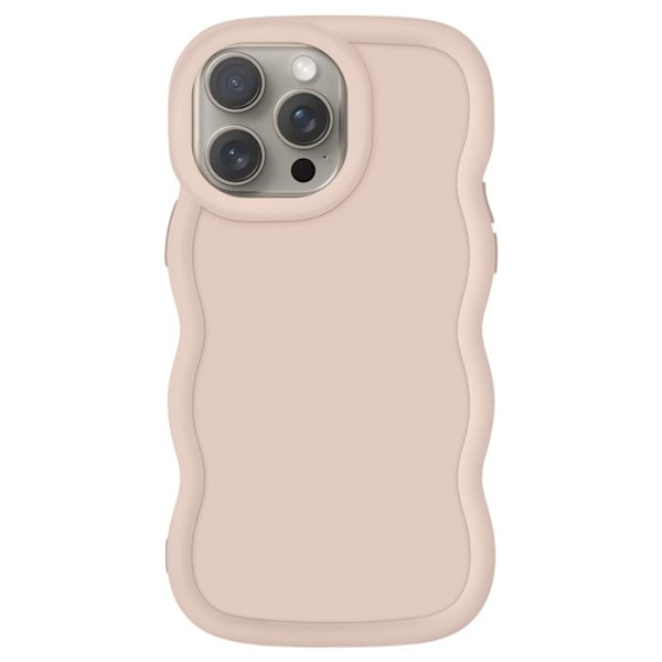 Coque til iPhone 15 Pro Silikone Stødabsorberende Candy Beige serie Beige