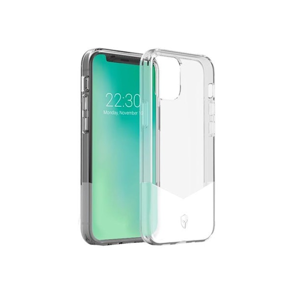 PURE vahvistettu suojakotelo, valmistettu Ranskassa, läpinäkyvä elinikäinen takuu iPhone 12 / 12 Pro Force -kotelolle Transparent