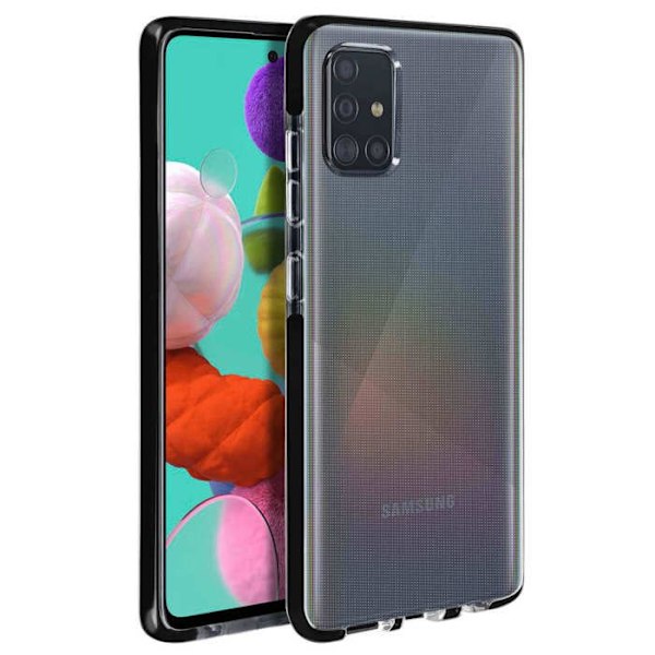 Coque Galaxy A51 Skydd Flexibla Förstärkta Hörn Akashi Svart Svart