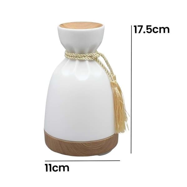 Aromadiffuser og luftfugter - AVIZAR - Elegant flaske - 200 ml - Hvid - Stille Vit