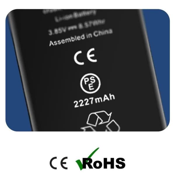 Batteri - AVIZAR - iPhone 12 Mini - 2227mAh - Lithium Ion - Sort Svart