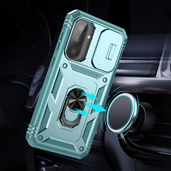 Coque för Samsung Galaxy A56 Magnetisk Ring Kameraskydd Grön Grön