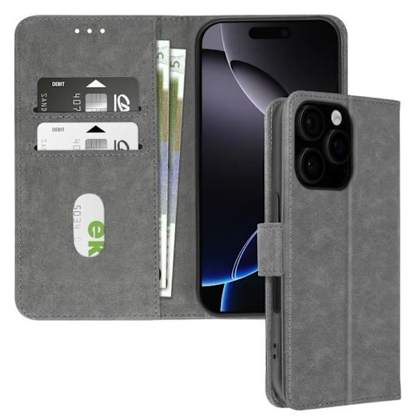 iPhone 16 Pro Max Etui - AVIZAR - Lomme-Montera - Video Støtte - Grå - Semi-fast Grå