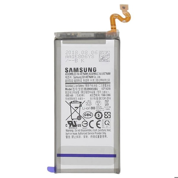 Galaxy Note 9 Sisäinen Akka Li-Ion 4000mAh Alkuperäinen Malli EB-BN960ABE Grå