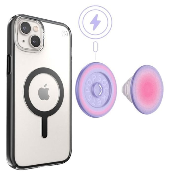 PopGrip MagSafe Aura Glitter Grip Hold og alsidig støtte Popsockets Lilla Lila