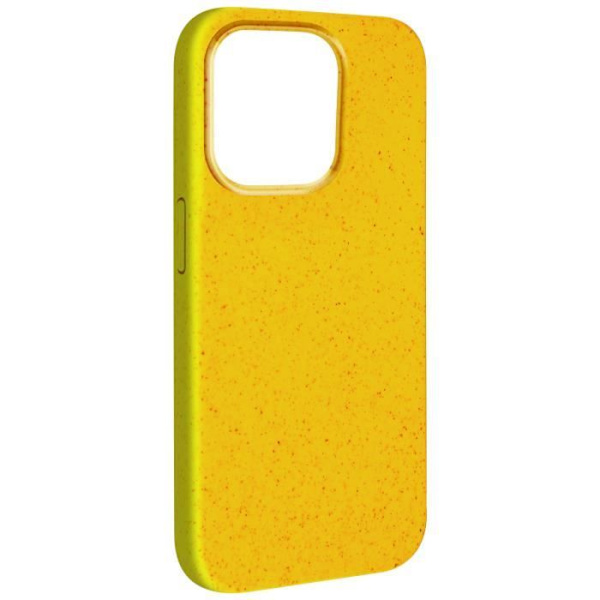 Fodral till iPhone 15 Pro Silikon Anti-Fingeravtryck Återvinningsbart Klassiskt Fodral Ekologisk Gul Gul