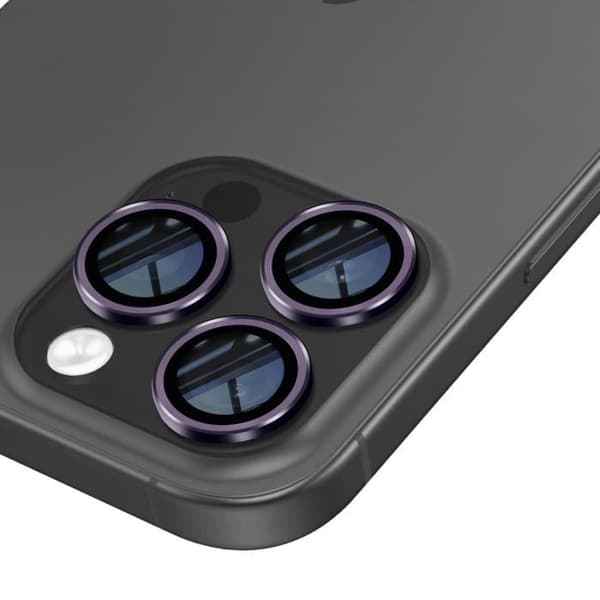 Härdat Glas Kamera - AVIZAR - iPhone 16 Pro Max - Hårdhet 9H - Rep-skydd - Lila Lila