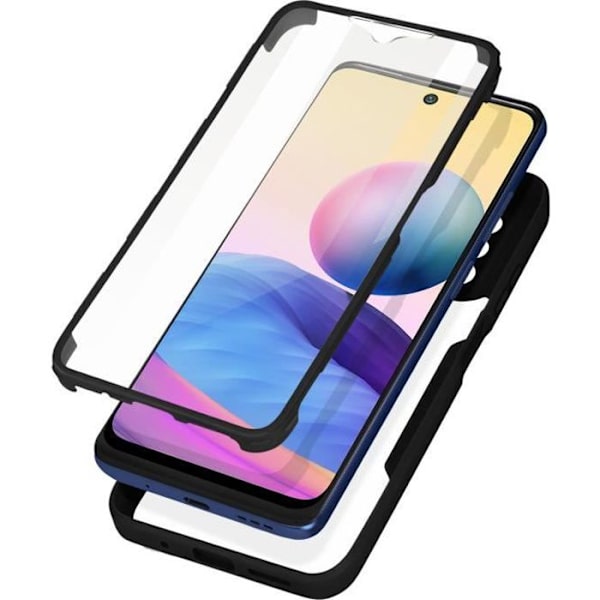 Heltäckande skal - Xiaomi - Note 10 5G / Poco M3 Pro - Stötabsorberande - Plexiglas - Svart Svart