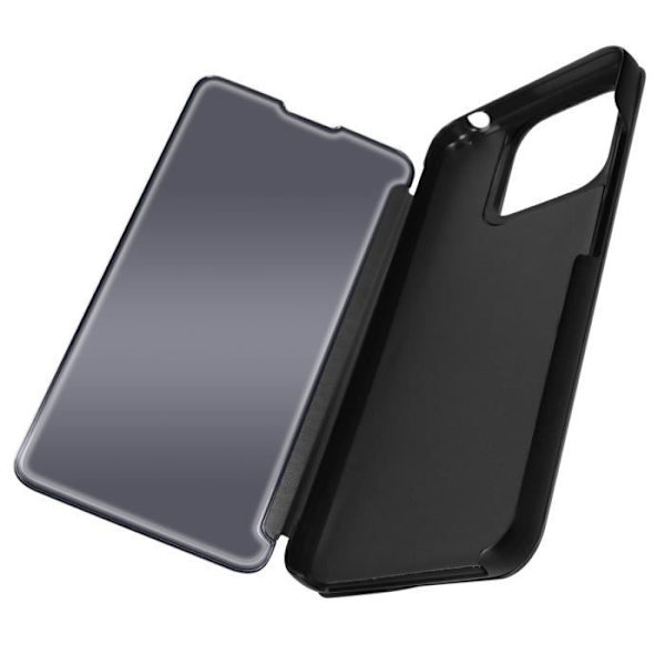 Clear View Case til Xiaomi Redmi 12C - AVIZAR - Sort - Spejlklap Video Support Svart
