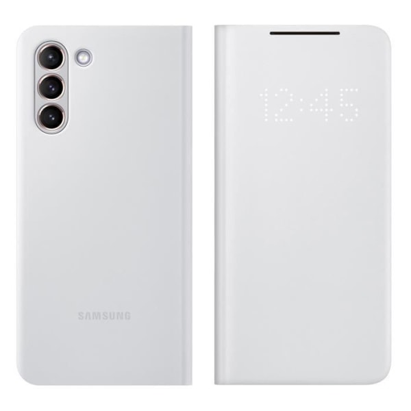 Fodral - Samsung - Galaxy S21 - Smart flik - Färg Silvergrå - Mjuk Silvergrå