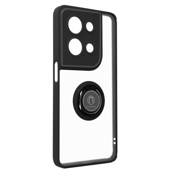 AVIZAR Fodral till Oppo Reno 8 5G - Bi-material - Metallring - Videostöd - Svart
