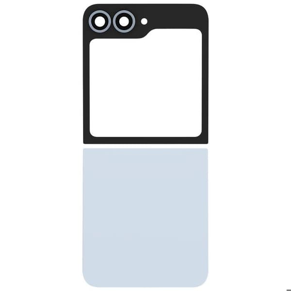 Kit til bageste øverste og nederste glas til Galaxy Z Flip 6 Blå Blå