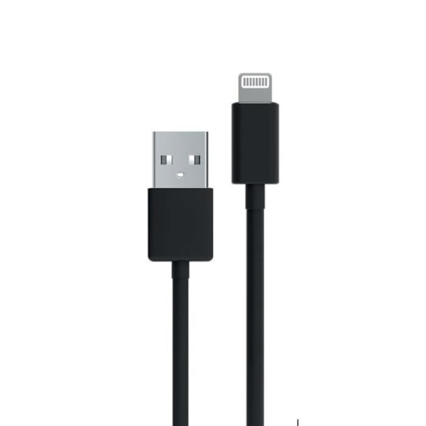 MYWAY USB-A LIGHTNING CABLE 1M MUSTA Svart