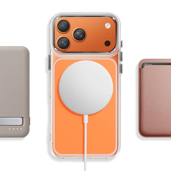 MagSafe-cover til iPhone 17 Pro Ultra Forstærket Bi-materiale Orange Apelsin