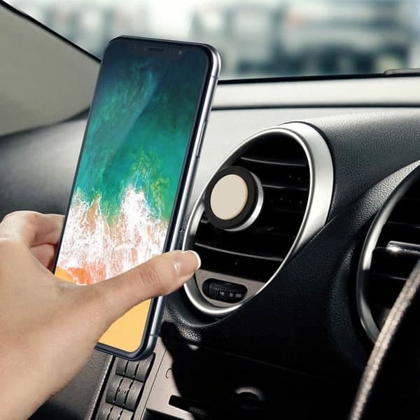 Bilholder - AVIZAR - Luftventil - Magnetisk - Nem installation - Smartphone Svart