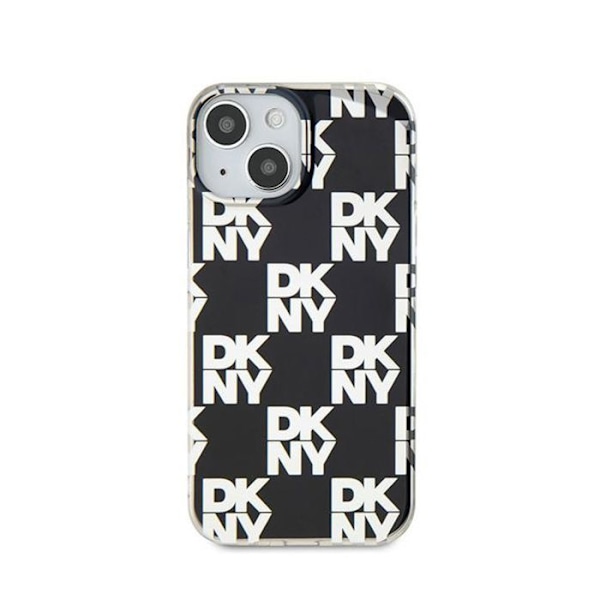 DKNY IML Rutigt Monomönster - Fodral för iPhone 15/14/13 (svart)