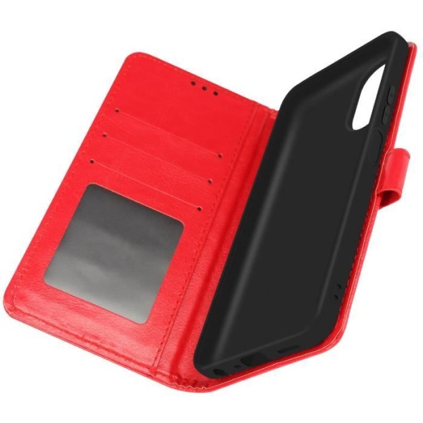 Kotelo Oppo A38 Vintage Design Flip Wallet Video Support Red