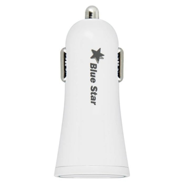 Billaddare - Vit - Snabbladdning - USB 2A - LED-indikator - 40g Vit