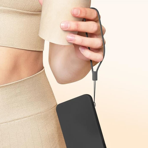 Taske til Samsung Galaxy A55 - AVIZAR - Halvstiv mat anti-fingeraftryksrem Sort Svart