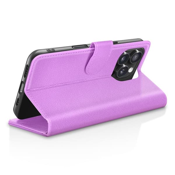 Pung Etui - ZANAÉ - iPhone 16 Pro Max - Lilla - Video Support - Magnetisk Flap Lila