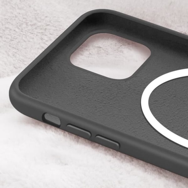 Beskyttelseskappe - AVIZAR - iPhone 15 Plus - Silikone Soft-touch - Sort - Indbygget MagSafe Svart