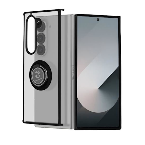 Suojakuori Samsung Galaxy Z Fold 6:lle - AVIZAR - Metal Ring Video Support - Musta Svart