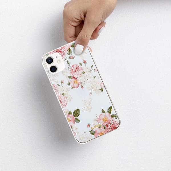Telefoncase - Crong - Blomsteretui - Blomsterdesign - Fleksibel - Guld Doré