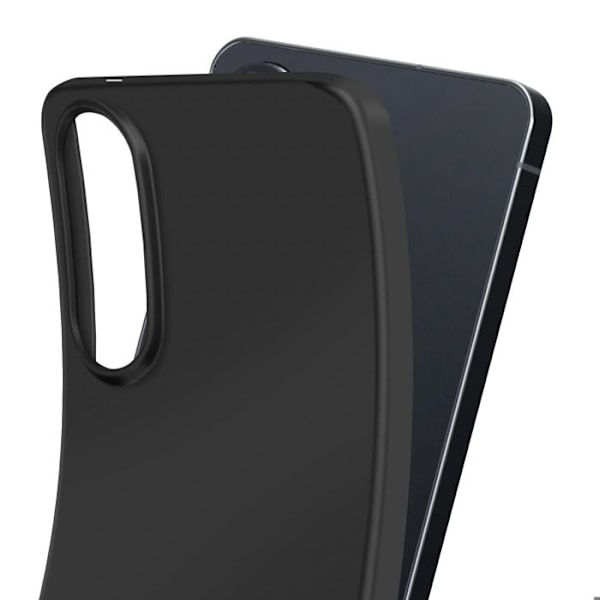 Silicone Fodral för Samsung Galaxy S25 Edge Tunn Lätt Svart Svart