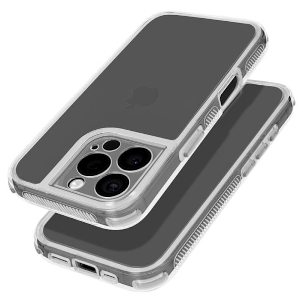 Etui til iPhone 16 Pro - AVIZAR - Sorte forstærkede bumper hjørner - Stiv - Syntetisk - Blandet Svart