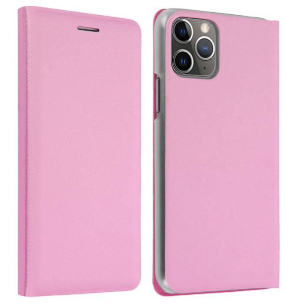 iPhone 11 Pro-fodral - AVIZAR - Rosa folio-fodral - Heltäckande skydd - Hårda skal - Kortplats Rosa