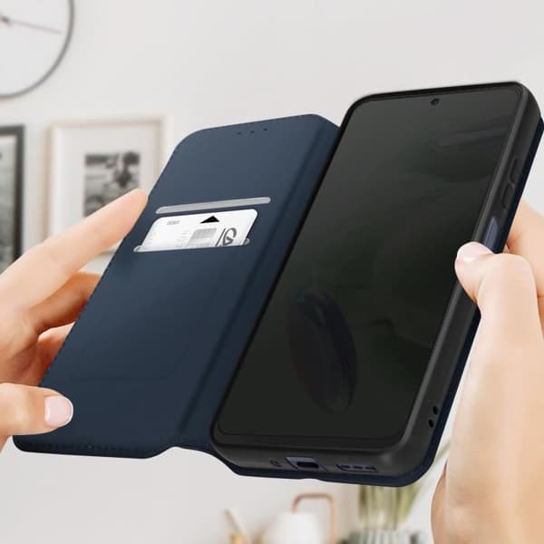 AVIZAR Cover til Redmi Note 12 Pro Plus 5G - Blå - Flip Card Holder Video Support Blå