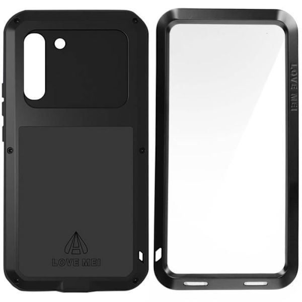 Samsung Galaxy S22 Plus etui - LOVE MEI - Sort - Rigid - Mat - Blandet Svart