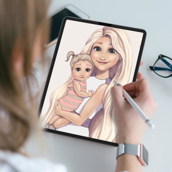 Joustava kalvo Paperin renderöinti Läpinäkyvä iPad Pro 11 2018 / 2020 / 2021 / Air 2020 Valkoinen