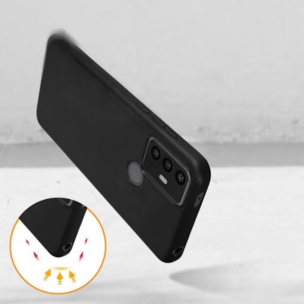 Coque - AVIZAR - TCL 30 SE og 306 - Fleksibel - Sort - Ultra-tynd og holdbar Svart