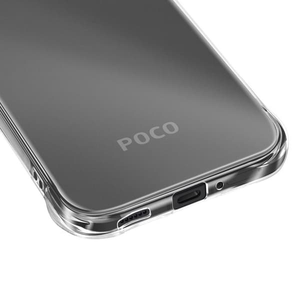 Siliconfodral för Poco F8 Pro med Förstärkta Hörn Transparent Vit