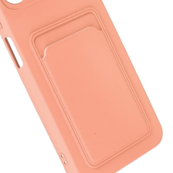 Etui til Xiaomi Redmi 12 Soft Anti-Fingerprint Card Holder Powder Pink Rosa