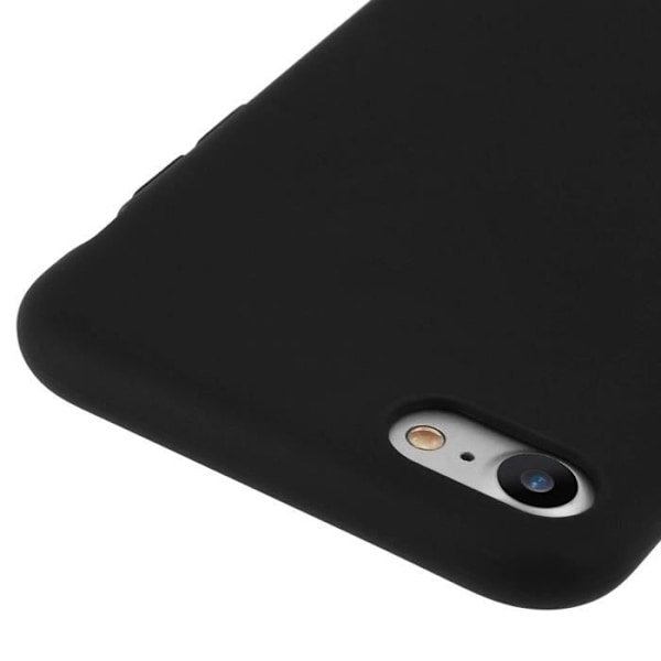 Bagcover AVIZAR til iPhone 7 og iPhone 8 - Mat sort - Blødt silikonegummi - Mat finish Svart