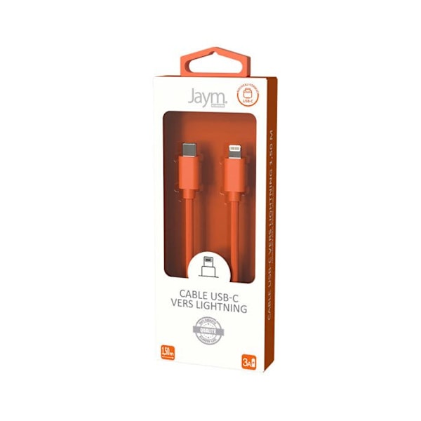 Lightning-kaapeli USB-C PD 3A Lataus ja Synkronointi POP-kokoelma 1,5m Jaym Oranssi Orange