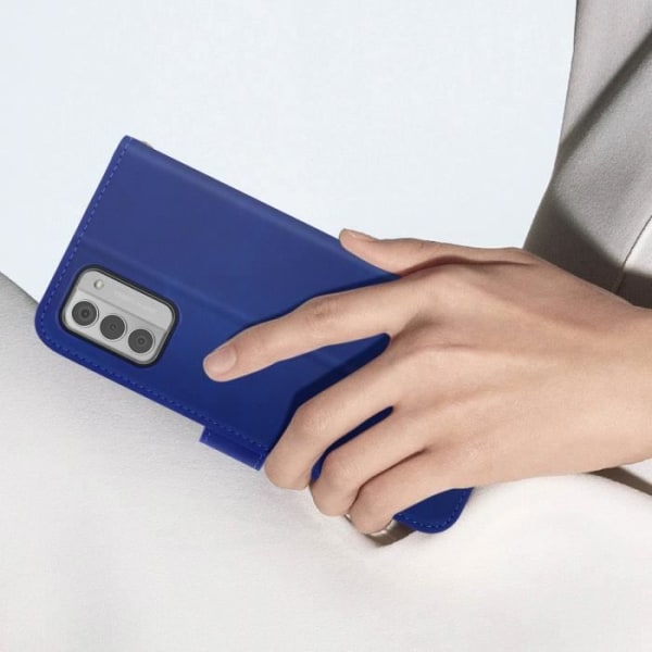 Fodral till Nokia G42 Plånboksställ Funktion Elegant skal Blå