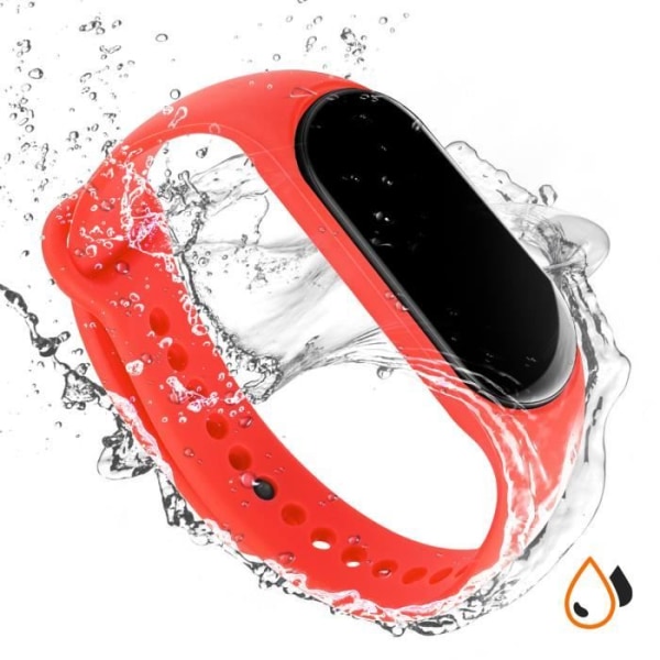 Rannekoru Xiaomi Mi Band 5 / 6 / 7 Silicone Soft Touch -vedenpitävälle punainen Röd