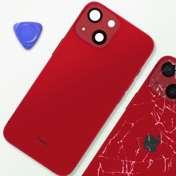 iPhone 13 Mini -runko - AVIZAR - Punainen - Takalasin vaihto Röd
