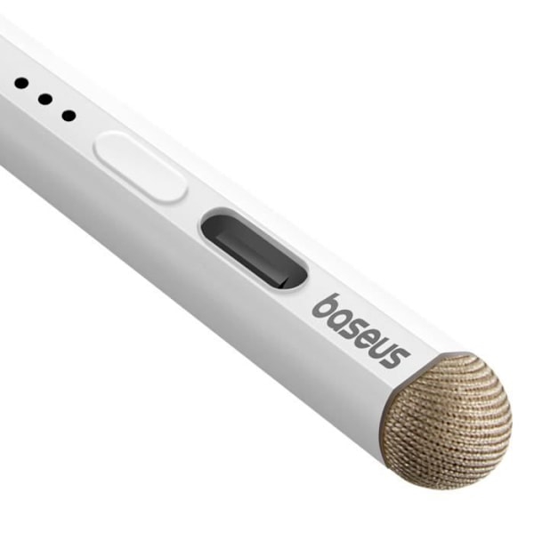 2 i 1 aktiv iPad Stylus - BASEUS - Glat skrivning 2 - Enestående præcision - Universal passiv hætte Vit