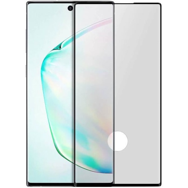 Film skærm - AVIZAR - Galaxy Note 10 Plus - Buet hærdet glas - Ultra-tynd - Stødabsorberende Transparent, svart