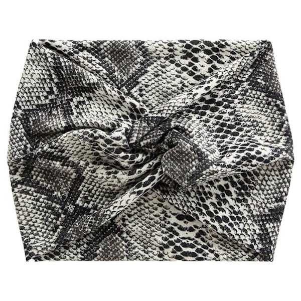 Glamour Grå Python Print Satin Hårbånd Grå